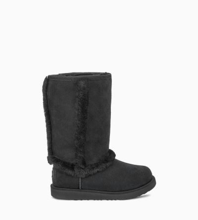 UGG Hadley II Tall Big Kids Boots Black - AU 170JL